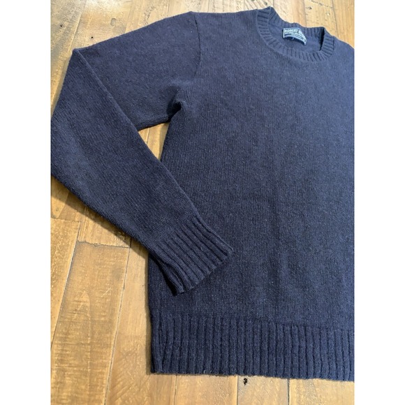 Vintage Robert Bruce Sweater Mens Large Blue Crewneck Made in USA Wool Blend - Picture 4 of 8